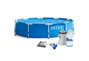 Intex opzetzwembad - 305cmx76cm - incl filterpomp - blauw