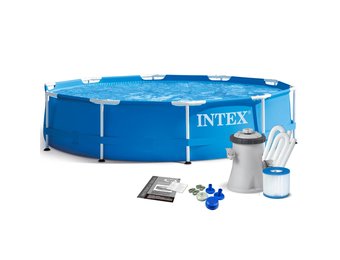 Intex opzetzwembad - 305cmx76cm - incl filterpomp - blauw