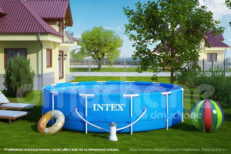 Intex opzetzwembad - 305cmx76cm - incl filterpomp - blauw