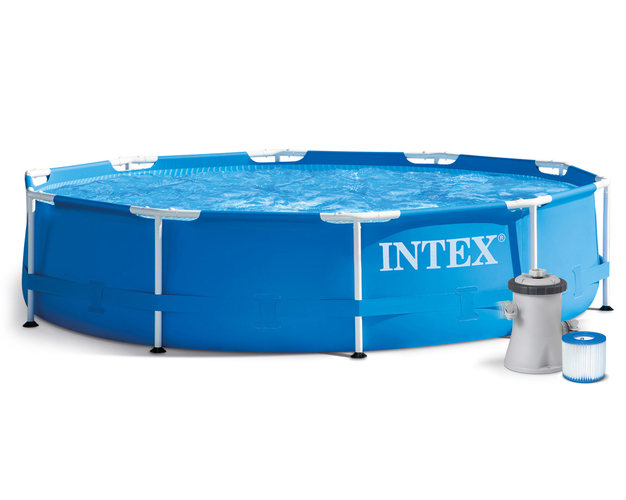 Intex opzetzwembad - 305cmx76cm - incl filterpomp - blauw