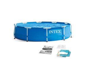 Intex opzetzwembad - Ø305x76cm - blauw - incl reparatiekit