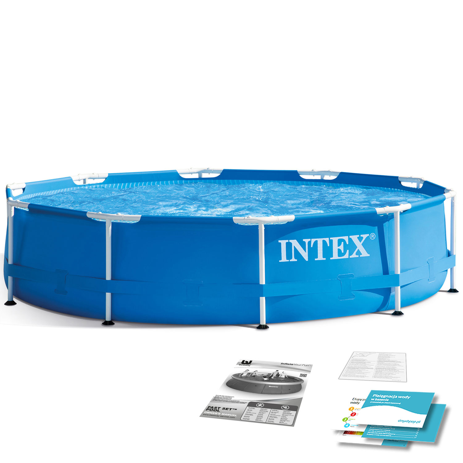 Intex opzetzwembad - Ø305x76cm - blauw - incl reparatiekit