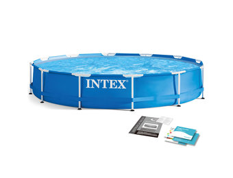 Intex opzetzwembad - 366x76cm - blauw - incl reparatiekit