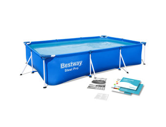 Bestway opzetzwembad - 300x201x66cm - incl reparatiekit - blauw