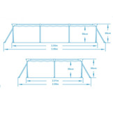 Bestway opzetzwembad - 300x201x66cm - incl reparatiekit - blauw