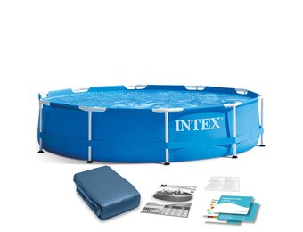 Intex opzetzwembad - 305x76 cm - PVC - blauw