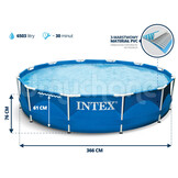 Intex opzetzwembad - Ø366 cm - blauw - incl reparatiekit & zeil