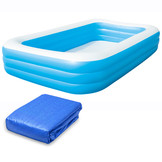 Bestway opblaas zwembad - 305x183x56cm - blauw