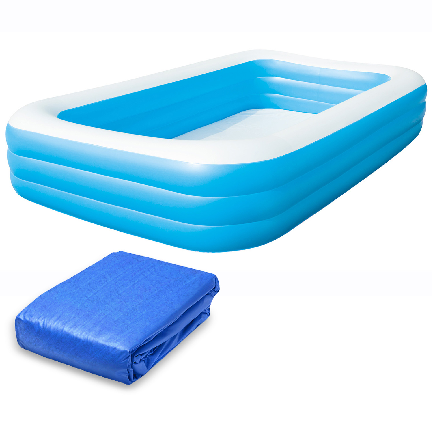 Bestway opblaas zwembad - 305x183x56cm - blauw