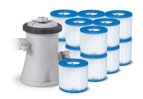 Intex zwembad filterpomp - 1250L per uur - incl 13 filters - 32mm