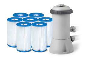 Intex zwembad filterpomp - 3785L/h - aansluiting 32mm - incl 7 filters
