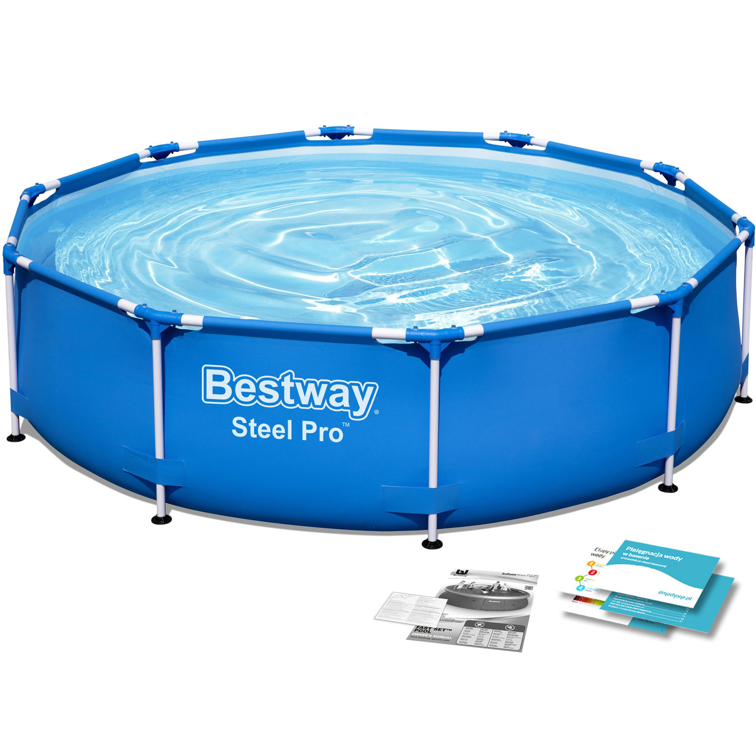 Bestway opzetzwembad - 305x76 cm - incl. reparatiekit en pluggen