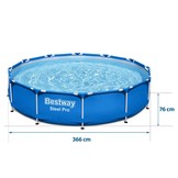 Bestway opzetzwembad - 366x76 cm - incl filterpomp & accessoires