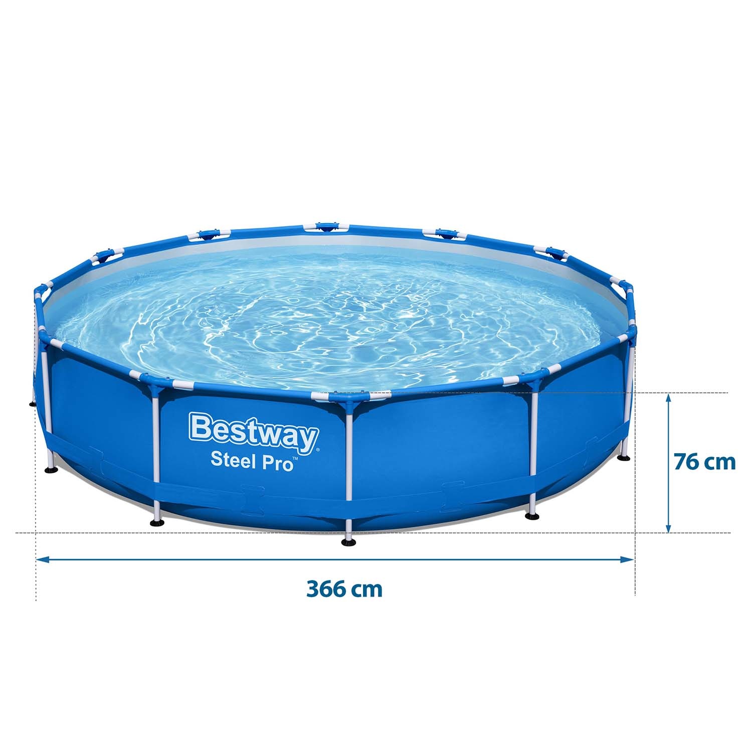 Bestway opzetzwembad - 366x76 cm - incl filterpomp & accessoires