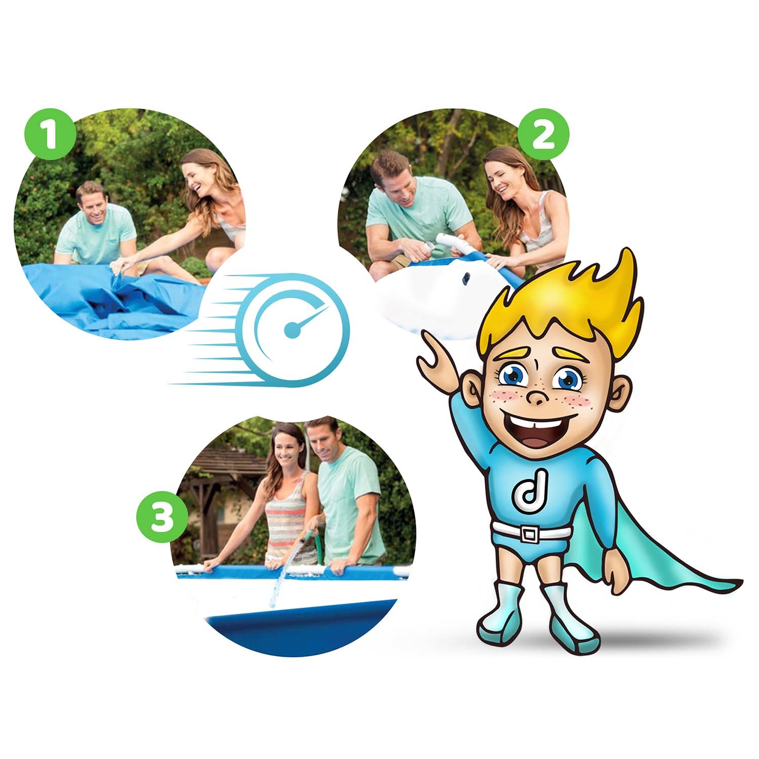 Bestway opzetzwembad - 366x76 cm - incl filterpomp & accessoires