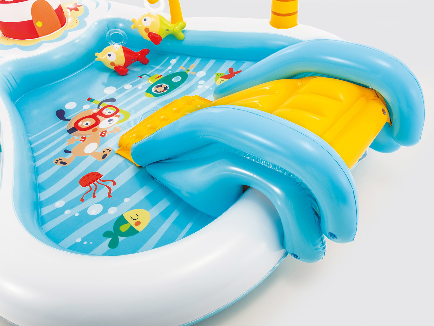Intex opblaas zwembad - 218x188x99cm - oa. <br />
incl glijbaan