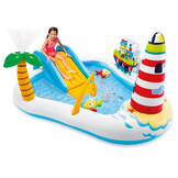 Intex opblaas zwembad - 218x188x99cm - oa. <br />
 incl glijbaan