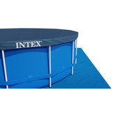 Intex opzetzwembad - 457x122 cm - blauw - accessoires oa. filterpomp & bal