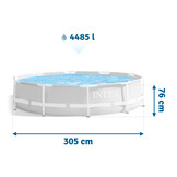 Intex opzetzwembad - Ø305x76 cm - grijs - incl reparatiekit