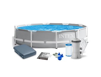 Intex opzetzwembad - 366x76cm - filterpomp & accessoires - grijs