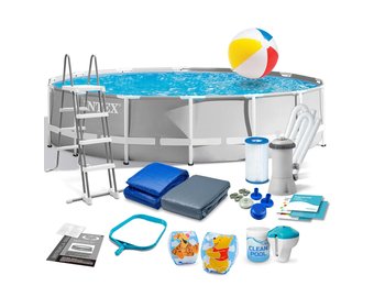 Intex opzetzwembad - 457x122cm - 16805L -  grijs