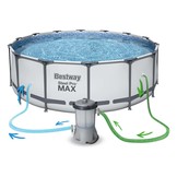 Bestway opzetzwembad - Ø457cm - filterpomp & accessoires - wit