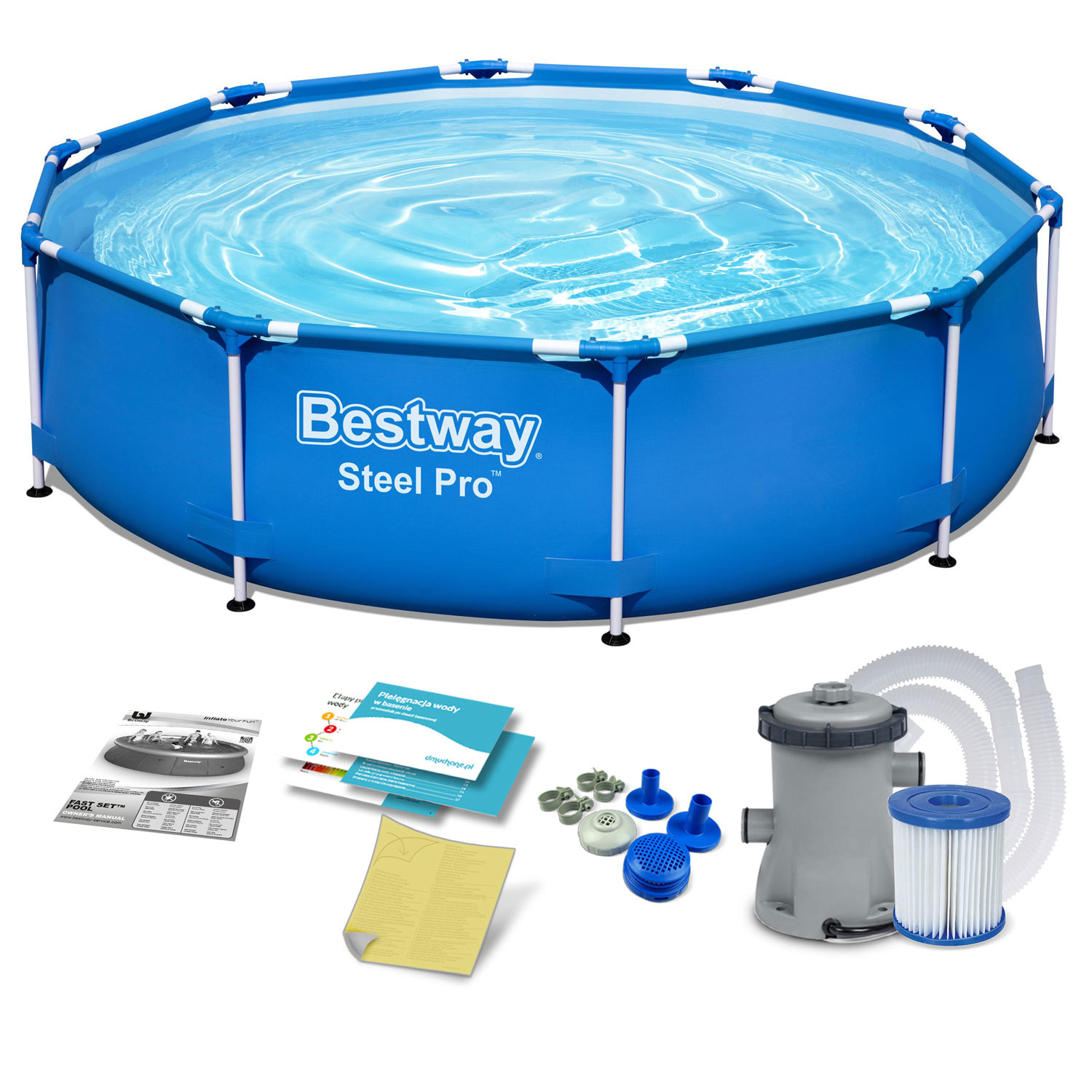 Bestway opzetzwembad - Ø305x76cm - incl filterpomp & accessoires