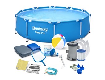 Bestway opzetzwembad - 305x76cm - incl accessoires, filterpomp & bal