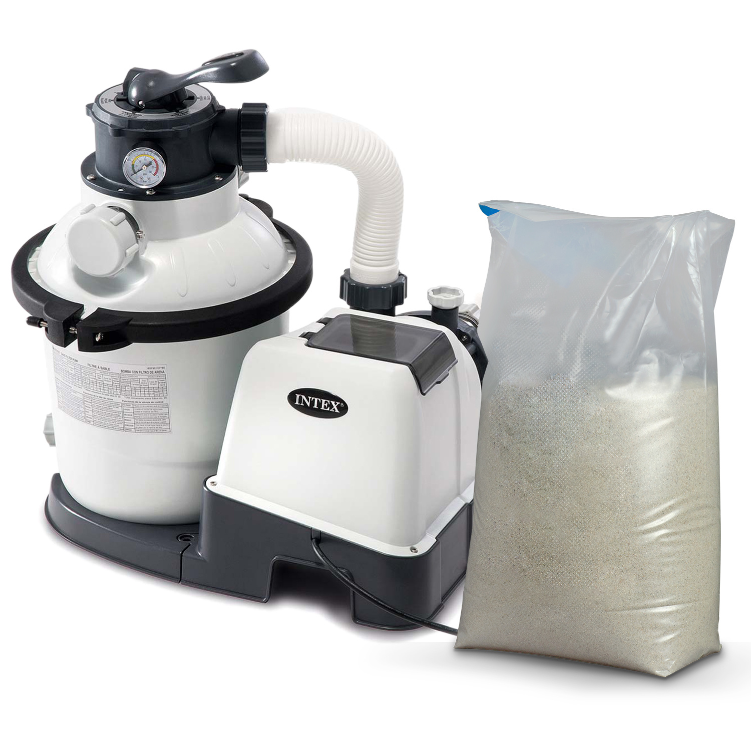 Intex zandfilterpomp - 4500L per uur - 254mm - incl 25 kg zand