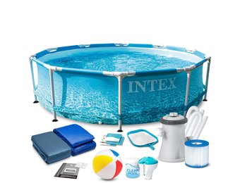 Intex opzetzwembad - 305cmx76cm - water print - filterpomp & accessoires