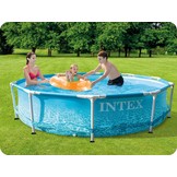Intex opzetzwembad - 305cmx76cm - water print - filterpomp & accessoires