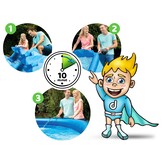 Intex opblaas zwembad - 244cm - rond - blauw