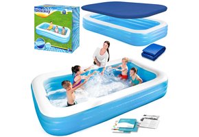 Bestway opblaas zwembad - 305x183x56cm - incl afdekzeil