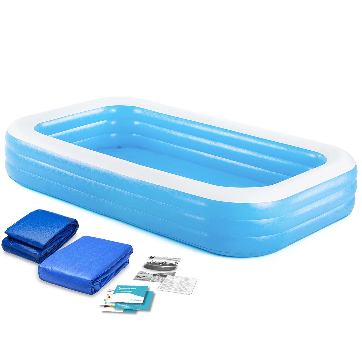 Bestway opblaas zwembad - 305x183x56cm - incl afdekzeil