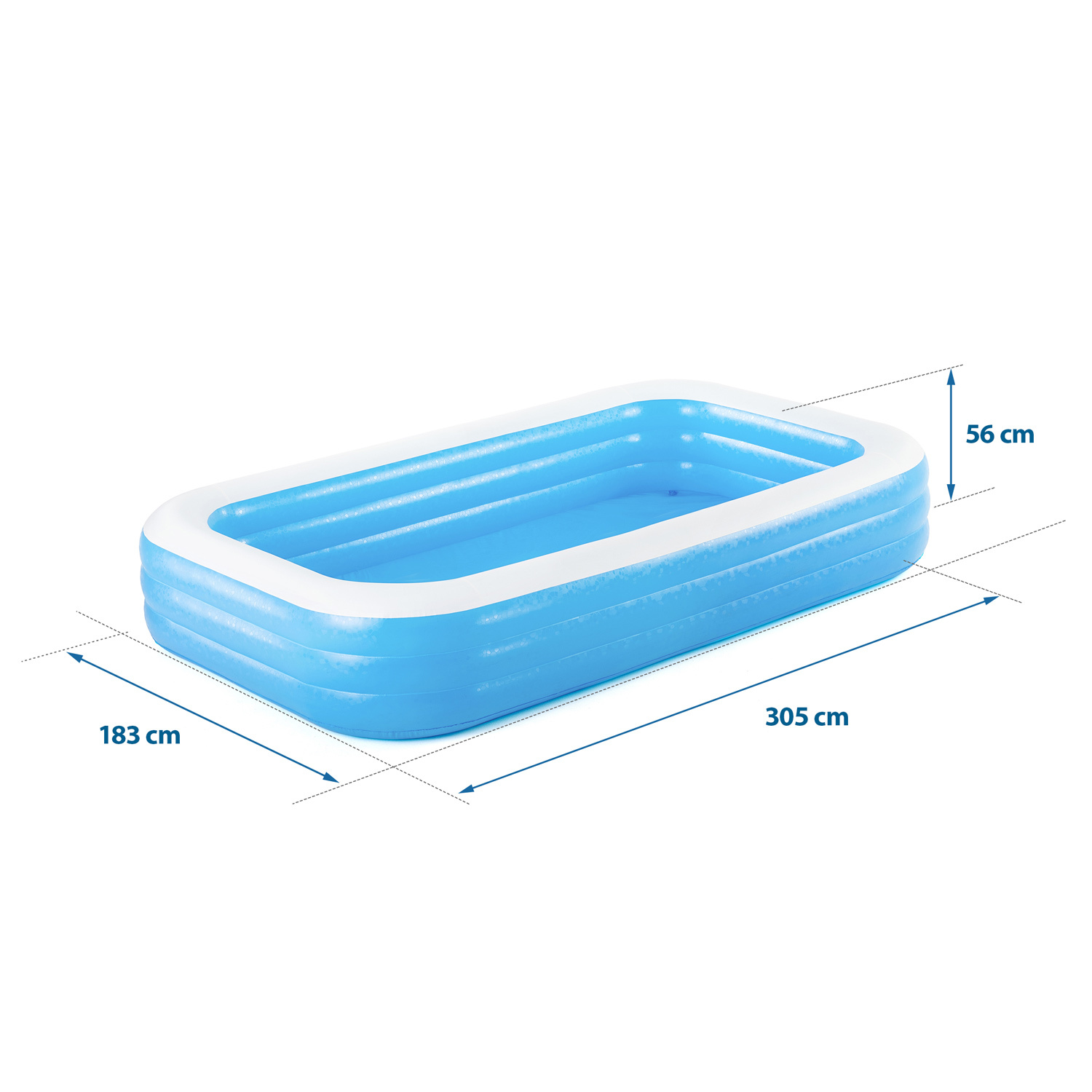 Bestway opblaas zwembad - 305x183x56cm - incl afdekzeil