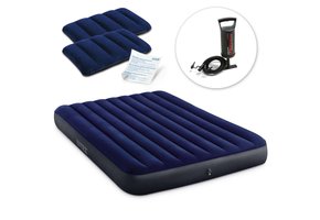 INTEX Luchtbed - 2 persoons - 203x152x25cm - met pomp - blauw