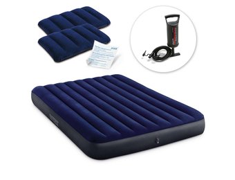 INTEX Luchtbed - 2 persoons - 203x152x25cm - met pomp - blauw