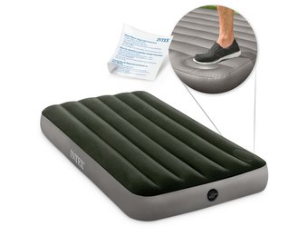 INTEX Luchtbed - 1 persoons - ingebouwde voetpomp - 191x99x25cm