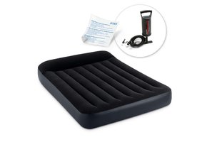 INTEX Luchtbed - 2 persoons - 191x137x25cm - met pomp - zwart