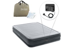 INTEX Luchtbed - 2 persoons - ingebouwde pomp - 203x152x33 cm
