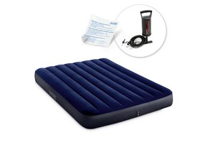 INTEX Luchtbed - 2 persoons - 191x137x25cm - met pomp - blauw