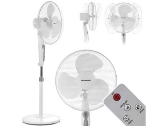 Staande ventilator - ⌀40cm - met afstandsbediening - verstelbaar in hoogte - zwart