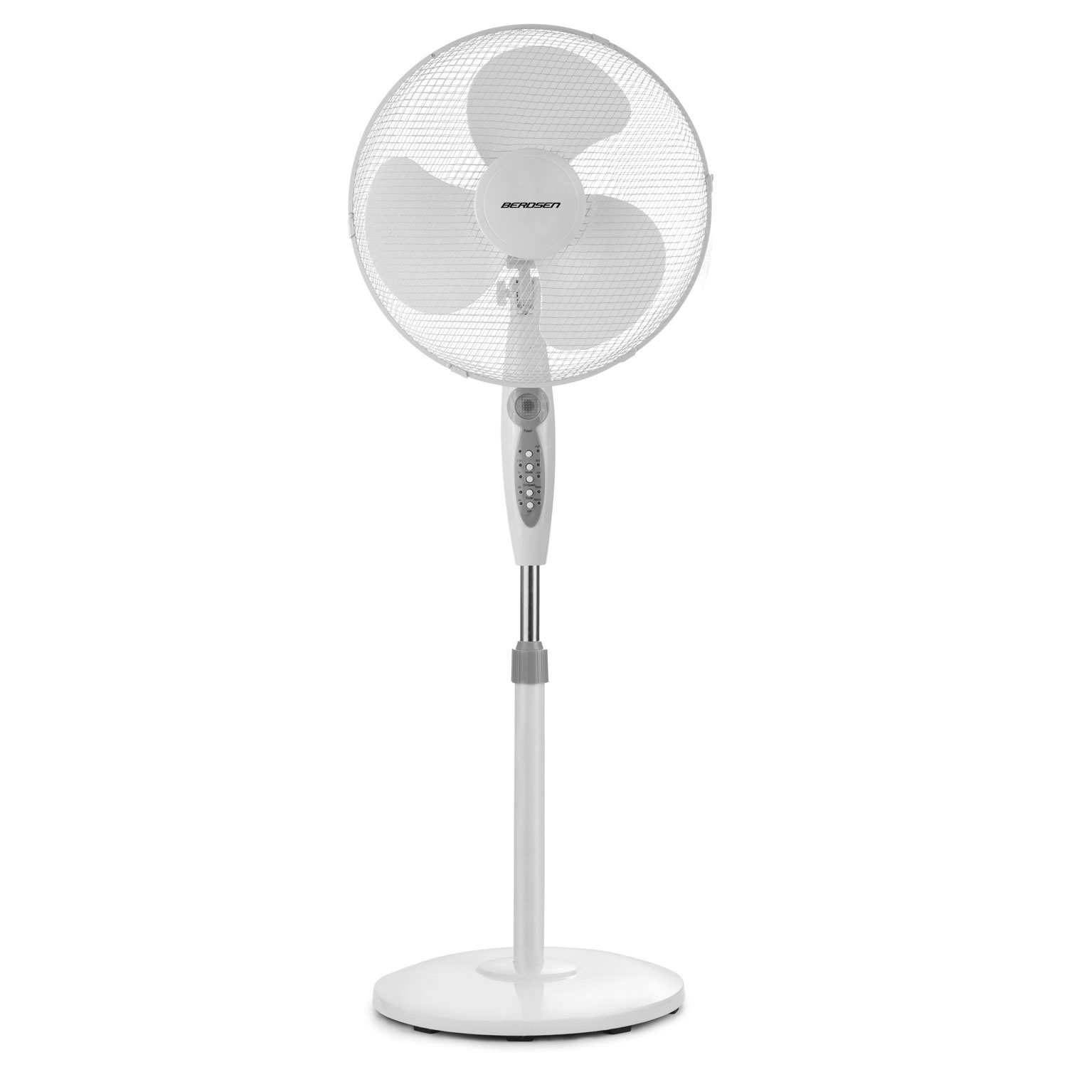 Staande ventilator - ⌀40cm - met afstandsbediening - verstelbaar in hoogte - zwart