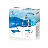Bestway - afdekzeil zwembad - rechthoek - 410x226 cm - blauw