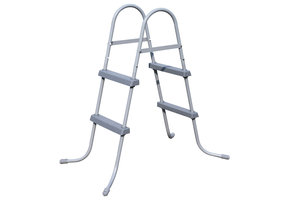Bestway - zwembadtrap - 2 treden - 84 cm - grijs