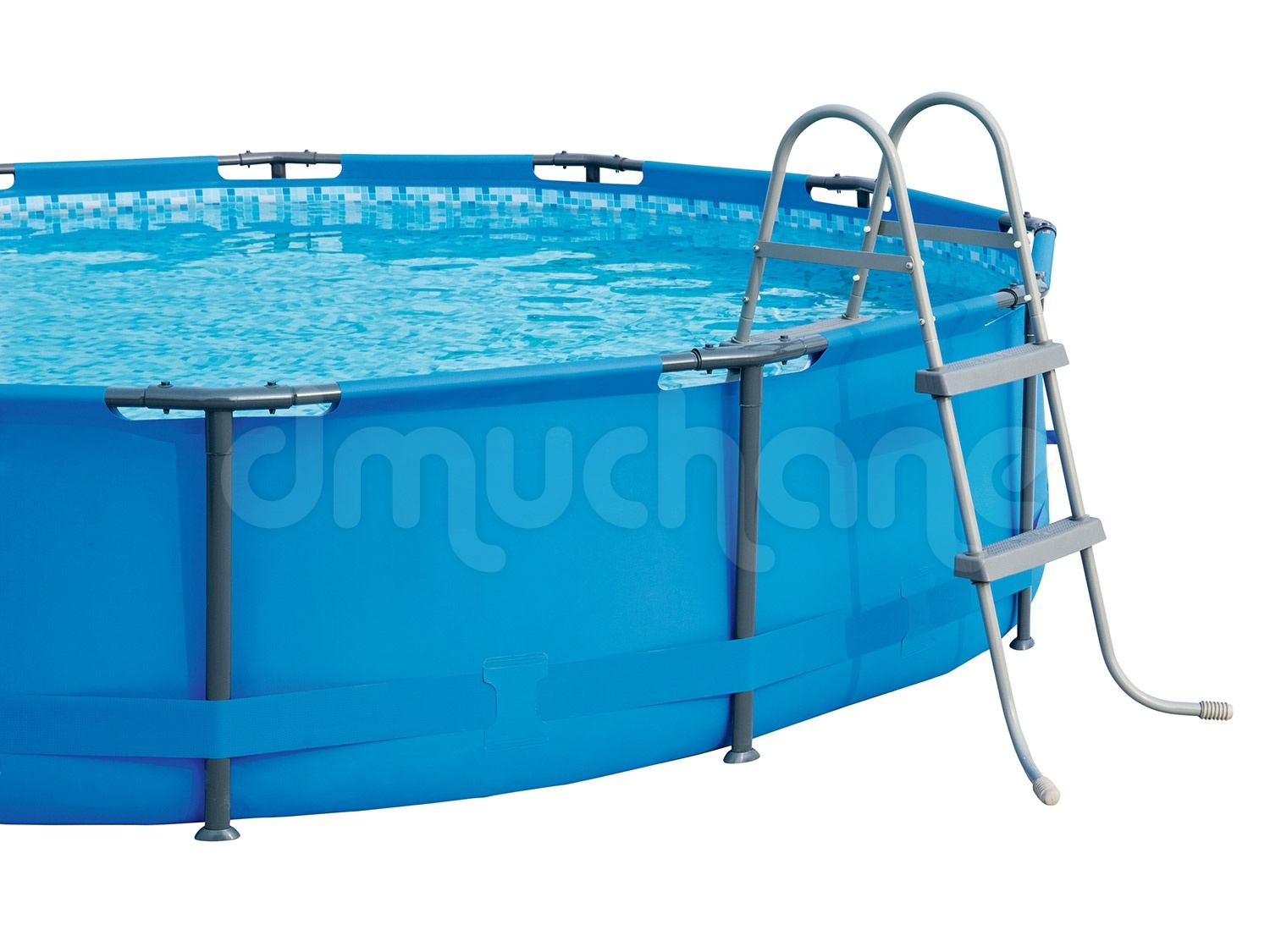 Bestway - zwembadtrap - 2 treden - 84 cm - grijs