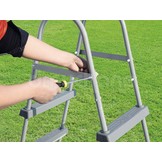 Bestway - zwembadtrap - 2 treden - 84 cm - grijs