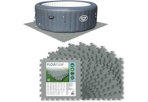 Bestway - zwembad tegels - 50x50 - set van 9 - grijs