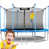 Trampoline - 404 cm - 13ft - met net - tot 150 kg - lichtblauw