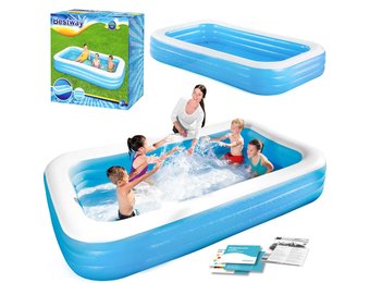 Bestway opblaaszwembad - XL 305x183x56cm - blauw